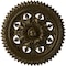 Ekena Millwork York Ceiling Medallion (Fits Canopies up to 3 5/8"), Hand-Painted Brass, 21 5/8"OD x 2 1/2"P CM21YOBRS - alternate 1